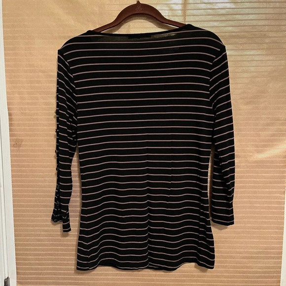 CABLE & GAUGE~STRIPED BLOUSE~S-M - Picture 5 of 5